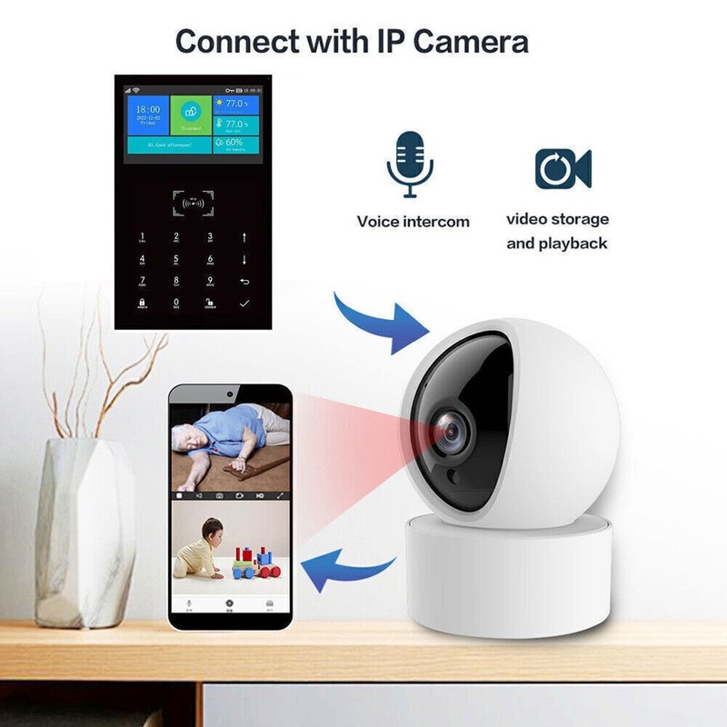 V33 Tuya APP WiFi+US/EU 4G Wireless Home Security Alarm System+Alexa+Google Home gallery