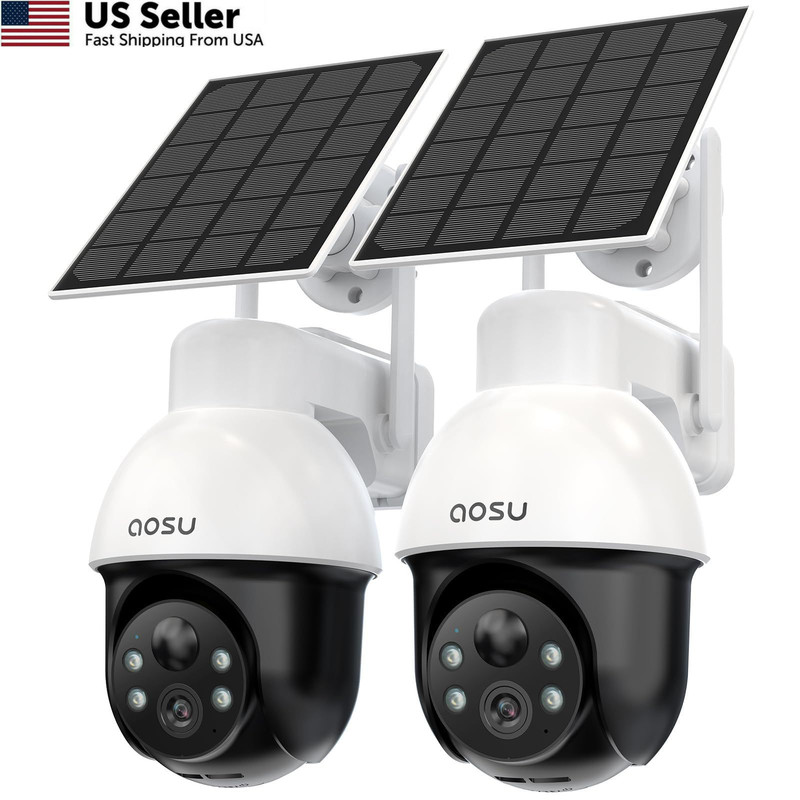 aosu 3K/5MP Solar Security Cameras System Wireless Outdoor, Battery Powered...