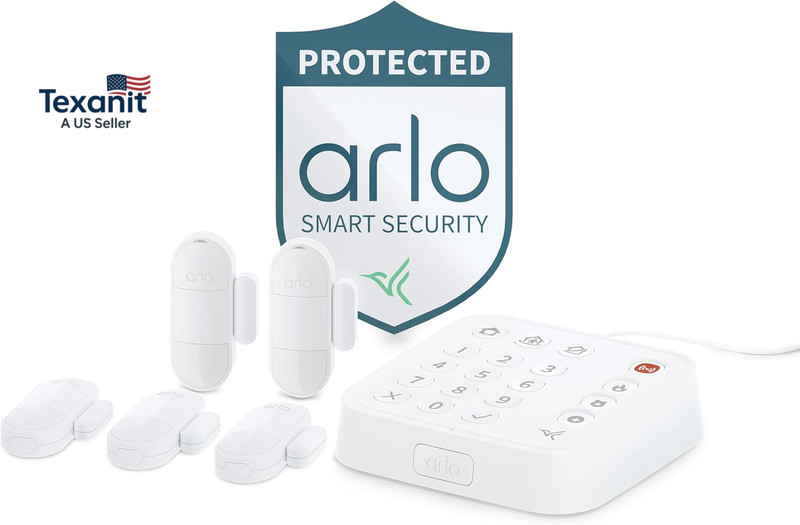 Home Security System - Alarm System with Wired Keypad Sensor Hub, 5 8-In-1 Senso