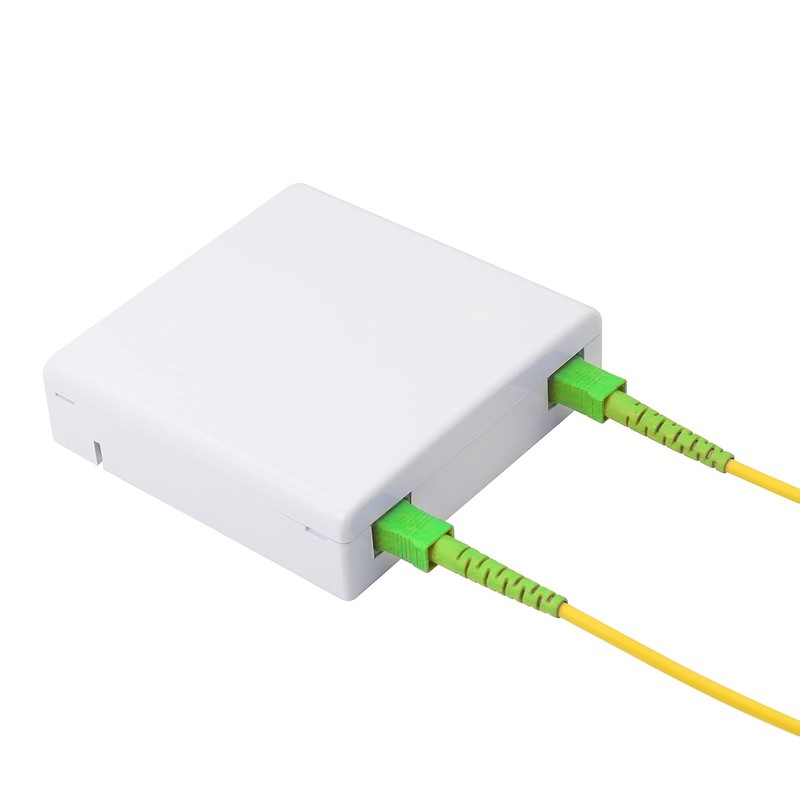 GELRHONR FTTH Fiber Panel Box Enclosure,2 Core Optic Terminal white gallery