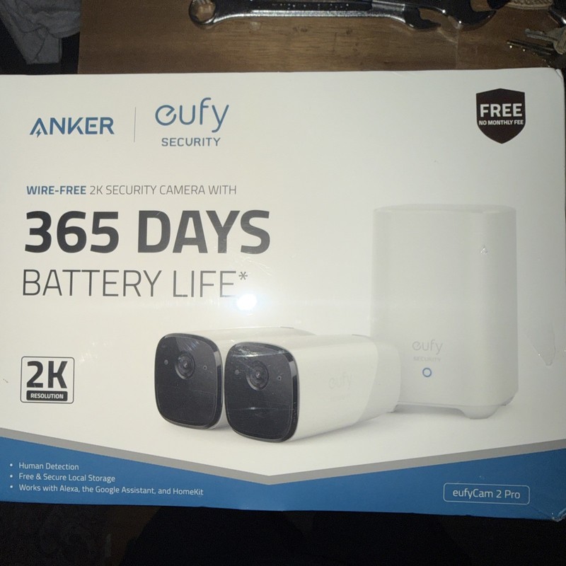ANKER EUFY SECURITY 2 CAMERA KIT, eufyCam2, 1080P, 365 Day Battery T81141D1 New
