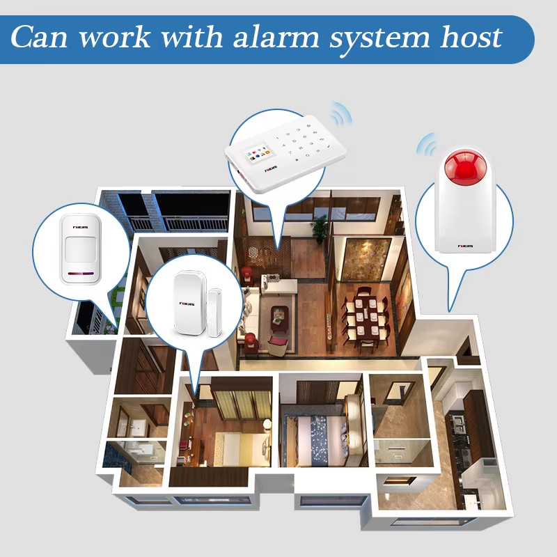J008 Flash Siren Smart Home Alarm Outdoor Siren Sound Strobe Flash Alarm Siren F gallery