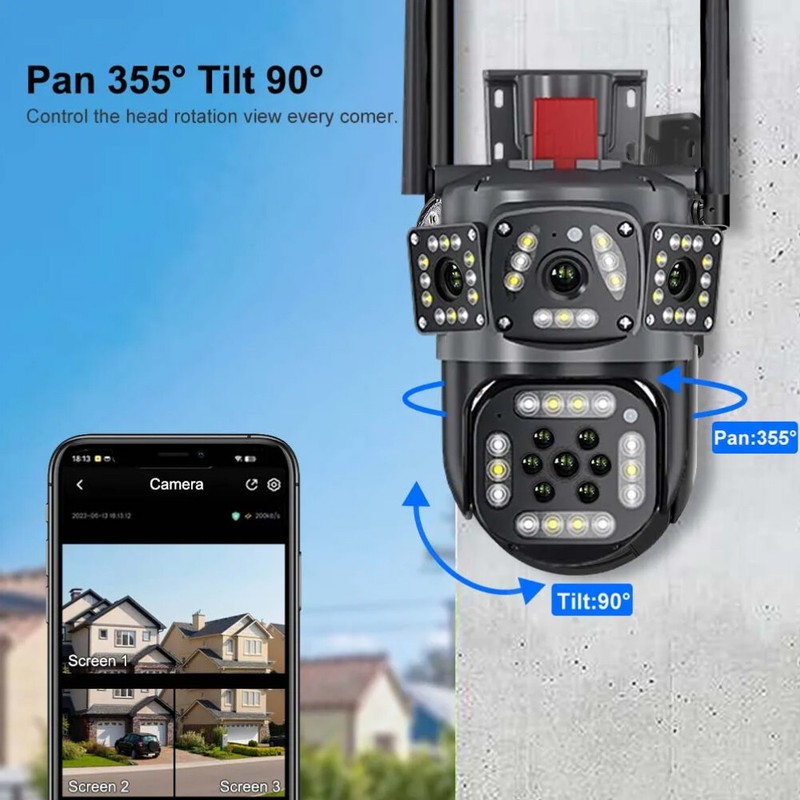 NEW Camara De Seguridad 4K Wifi Inalambricas Para Exterior Con Vision Nocturna gallery