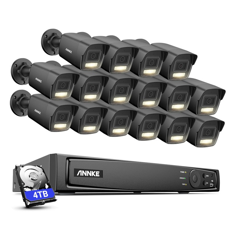 ANNKE 12MP 8CH 16CH NVR 5MP Audio POE Security Camera System AI Color Night IP67 gallery