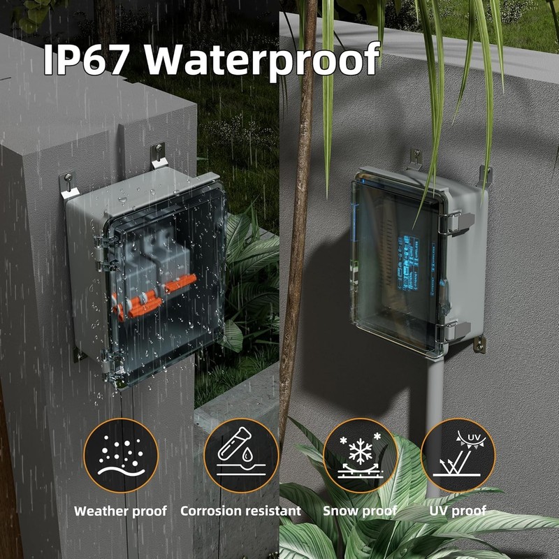 Joinfworld Outdoor WiFi Enclosure 8.7x6.7"x4.3" Clear, Clear gallery