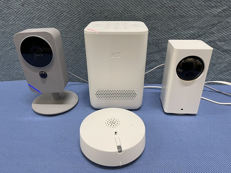 Blue by ADT Smart Home Hub Base Unit, Indoor Camera, Wyze Cam Pan, Smoke Detecto