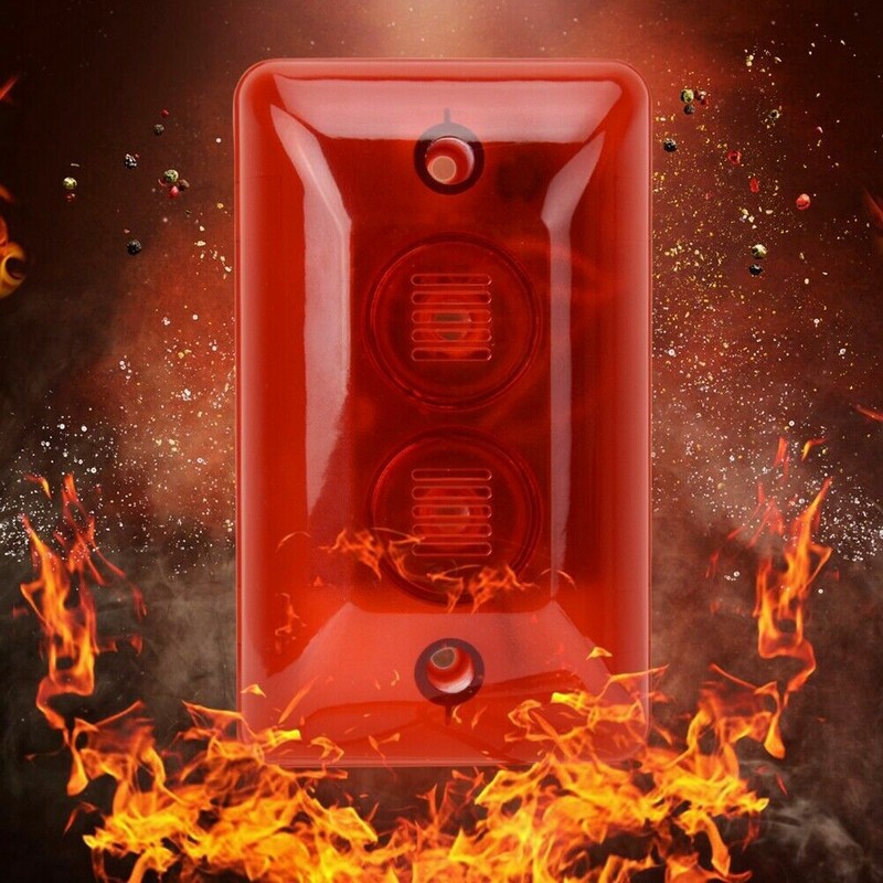 12V LED Wired Flashing Light Alarm Strobe Siren Security System Automatic Voice gallery