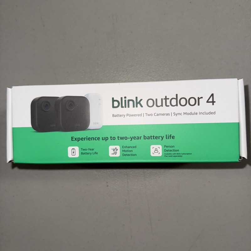Blink Outdoor 4 (4th Gen 2025) Wireless Security Camera + Sync Module, 2 Cameras