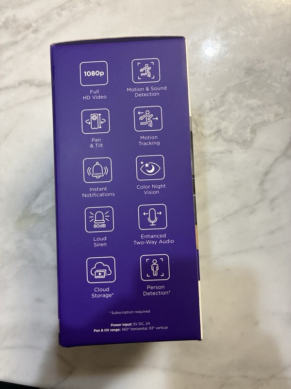 Roku Indoor Camera 360° SE Wired 1080p Pan & Tilt, Motion & Sound Detection gallery