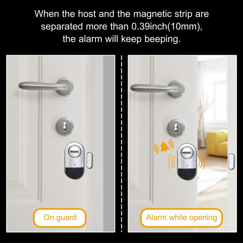 Door Alarms When Opened, 4 Pack 120DB Loud Pool Alarms for Doors, Window Alarm gallery