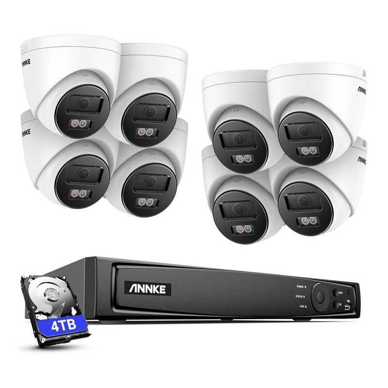 ANNKE 8CH 12MP NVR 4K POE Security Camera System Audio Recording AI Color Night gallery