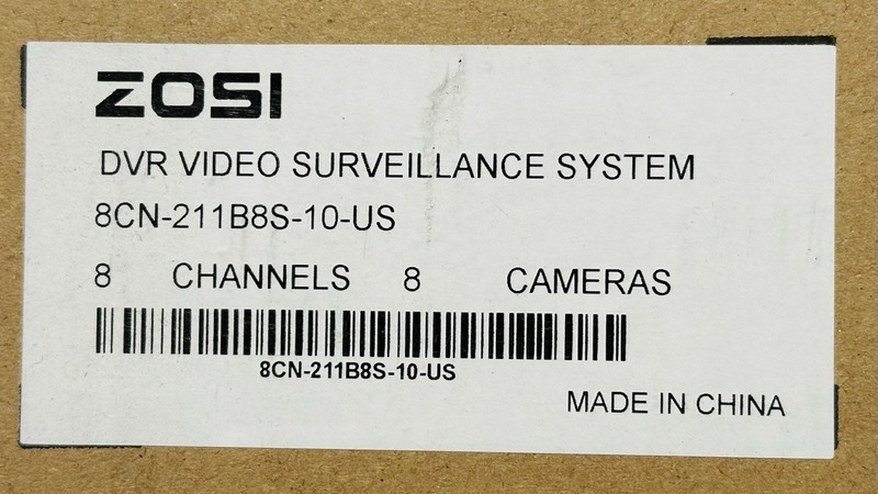 New ZOSI 8CN-211B8S-10-US 5MP Lite 8CH 1TB DVR H.265+ Security 8-Camera System gallery