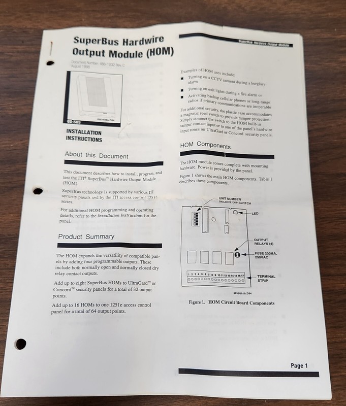 ITI 60-585 Superbus Hardware Output Module (HOM) gallery