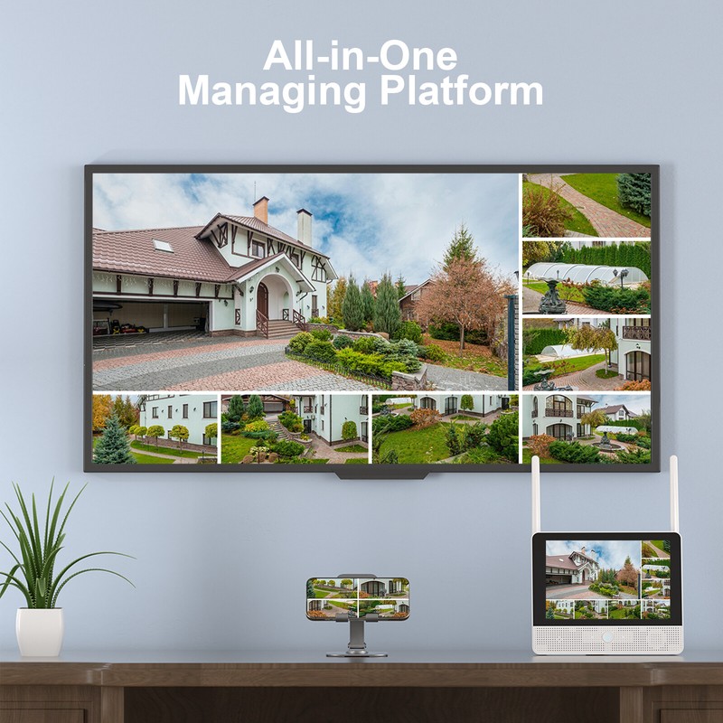 ANRAN Wireless PTZ Security Camera System Outdoor 8CH 5MP NVR 2TB 2 Way Audio IR gallery