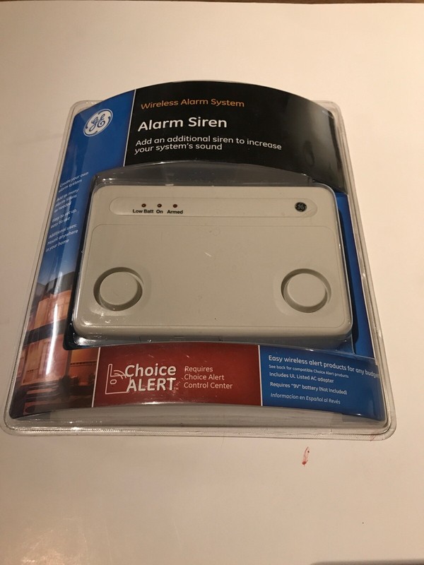 Wireless Alarm System Alarm Siren Home House GE Choice Alert Alarm Siren NEW