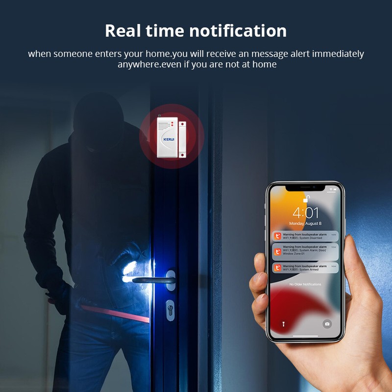 Works w/ Tuya Wireless Wifi Security Alarm System Smart Home Burglar Door Sensor gallery