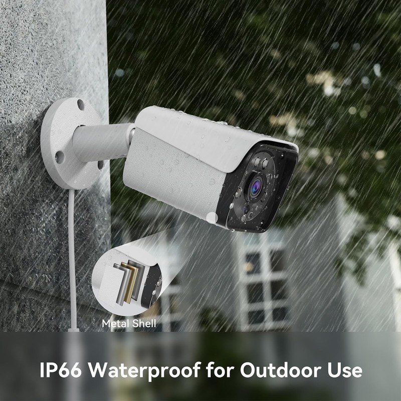 Wired Security Camera System Outdoor, 4CH 5MP Lite AHD DVR with 500G Hard Drive, gallery