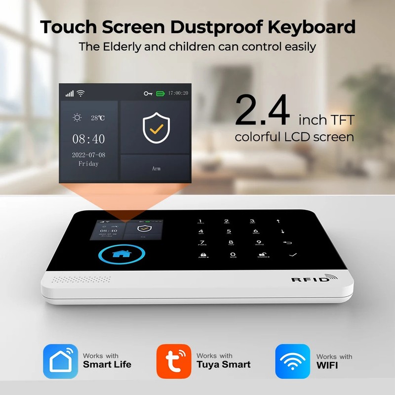Smart WiFi GSM Home Security Alarm System - APP Control Wireless Anti-Theft New gallery