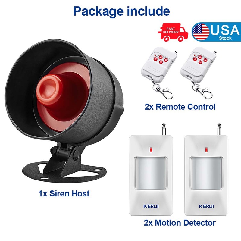 KERUI Home Office &Shop Security Alarm System Kit 110db Wireless Loud Siren Horn