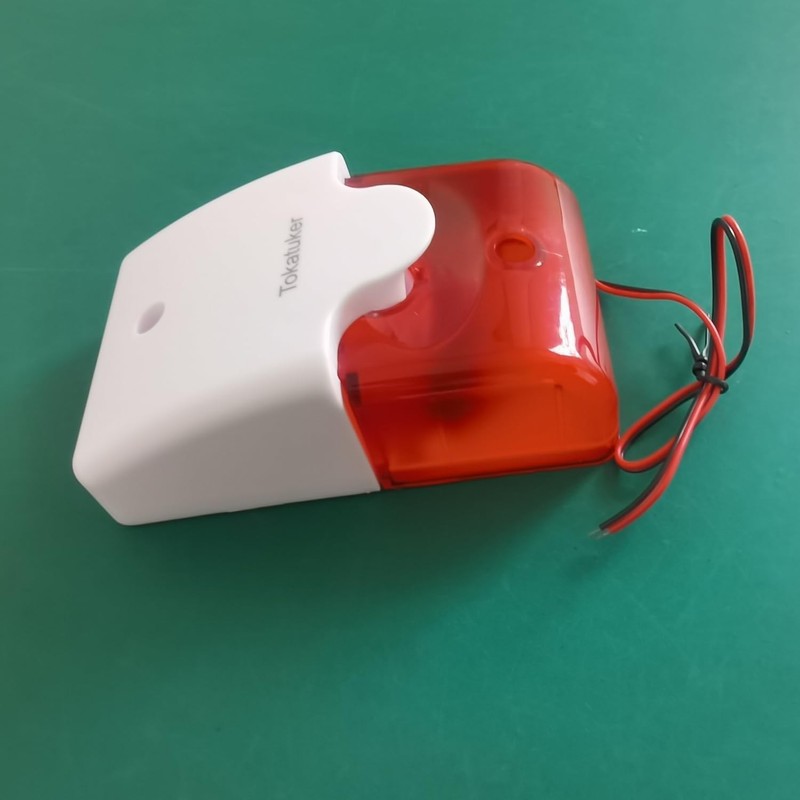 Durable DC9-12V Strobe Siren with Flashing Red Light for Effective Alarms gallery