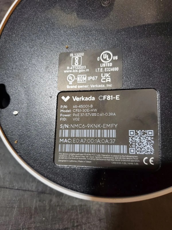 2 Verkada CF81-E Cameras gallery