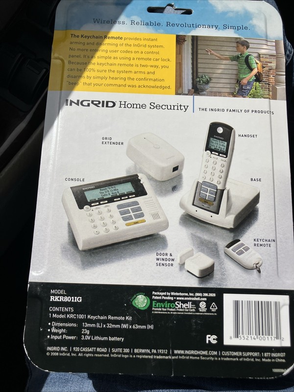 InGrid RKR801IG Home Security Keychain Remote New Sealed Model RKR801IG gallery