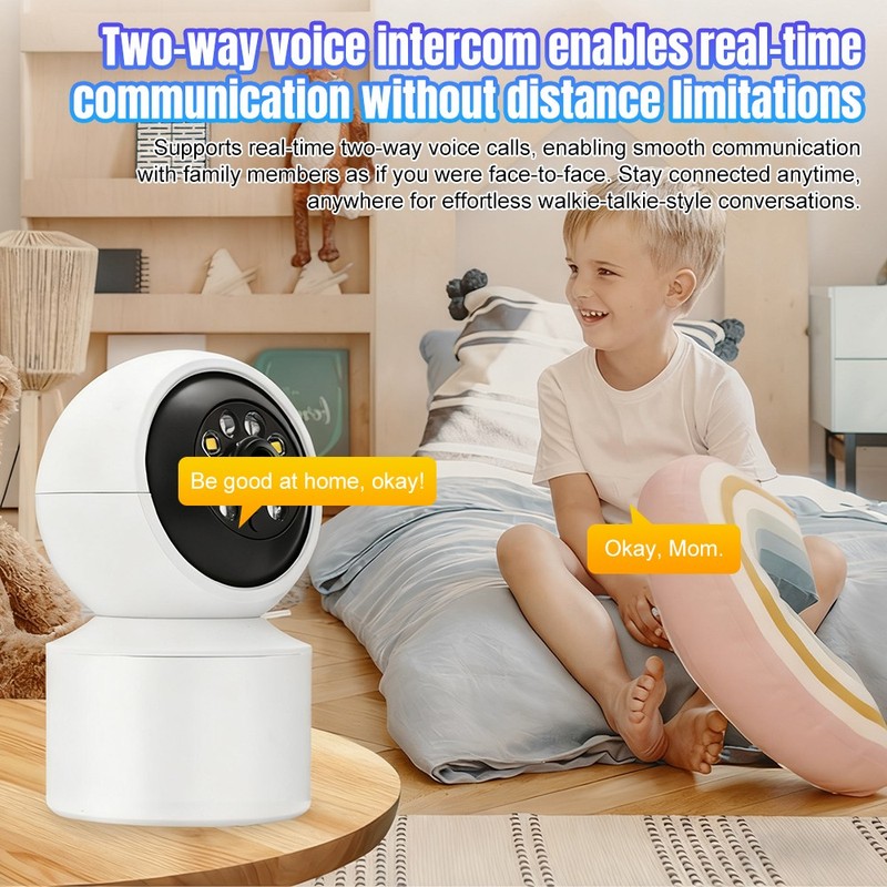 Camara De Seguridad WIFI 360° 1080P PTZ Indoor Monitor Con Vision Nocturna Audio gallery