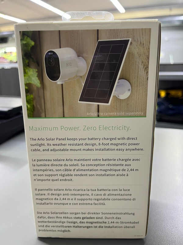 New Sealed! Arlo VMA5600 Solar Panel Charger - White CB
