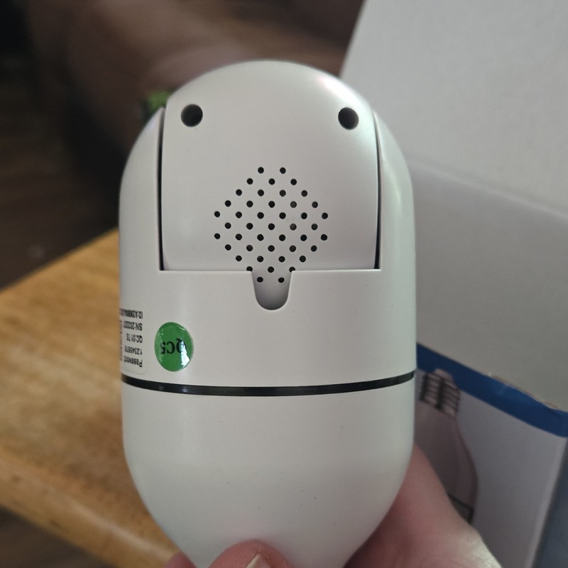 Wi-Fi Bulb Camera Indoor IP Network with Smartphone Alerts, Wall Plug-In, White gallery