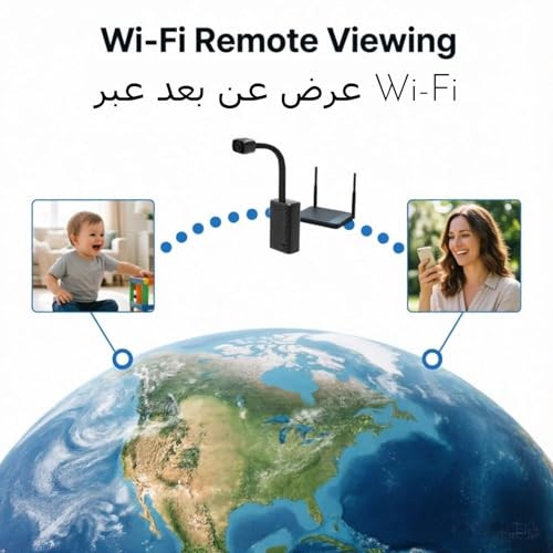 Mini Goose-Neck Security Camera, Indoor Camera Wireless with Magnetic Mount, gallery