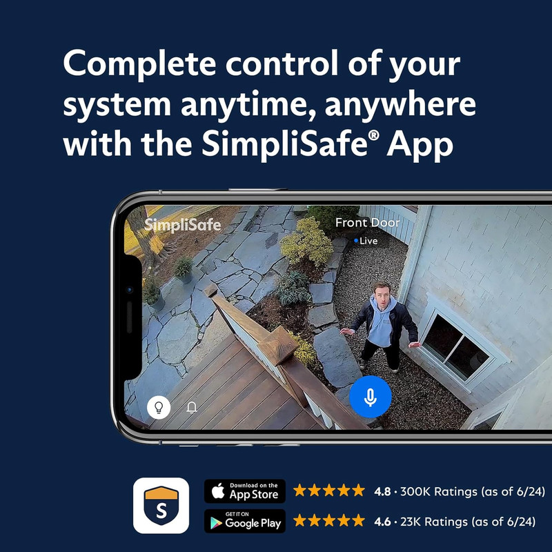Simplisafe 9 Piece Wireless Home Security System W/Hd Camera - Optional 24/7 Pro gallery