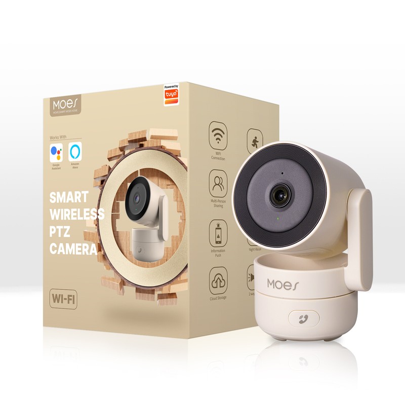 MOES WiFi 360° Smart Security Camera 4MP HD Night Vision Motion Sound Detection