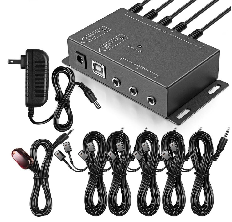 Infrared Repeater System IR Repeater Kit Control up to 10 Devices Hidden IR Syst