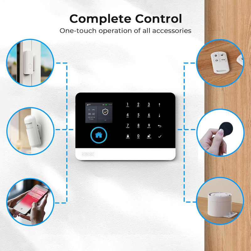 Wireless Home Security System with App Alerts, No Subscription, Camera Included gallery