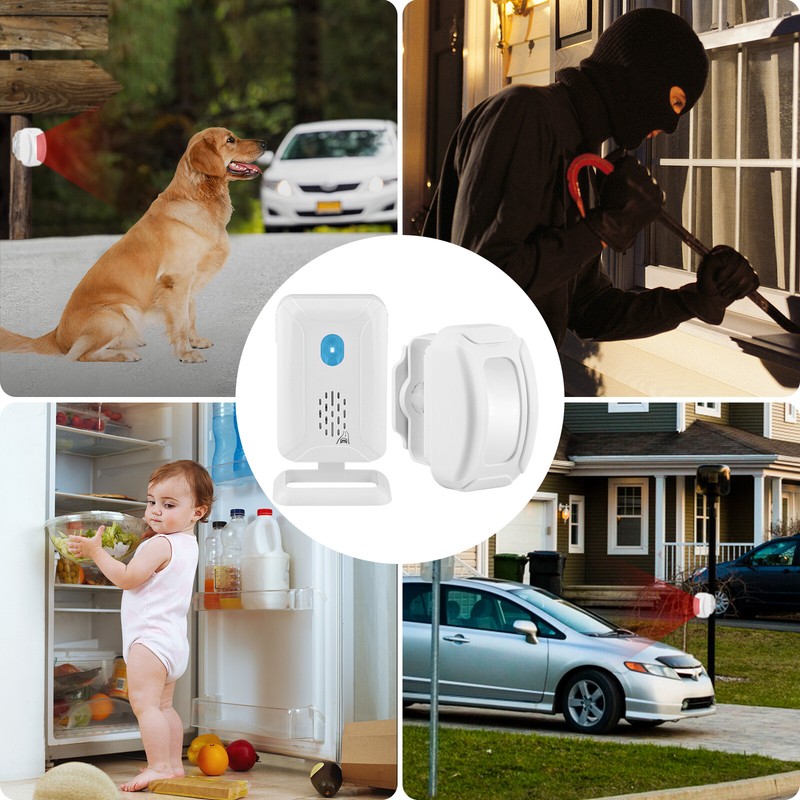 Wireless Driveway Alarm Outside 2 Motion Sensor 918ft Long Range IP64 Waterproof gallery