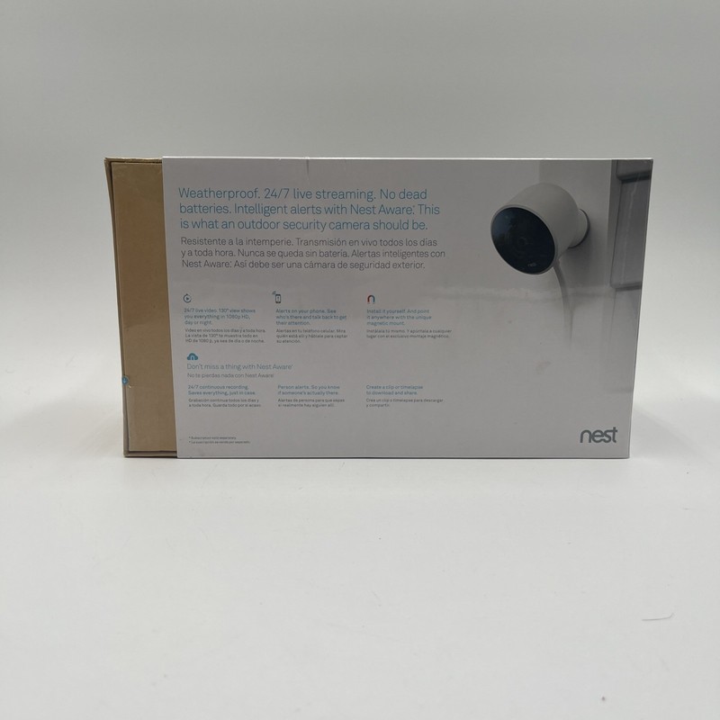 Google Nest Cam Outdoor Smart Security Camera (2-Pack) NC2400ES - Sealed NEW gallery