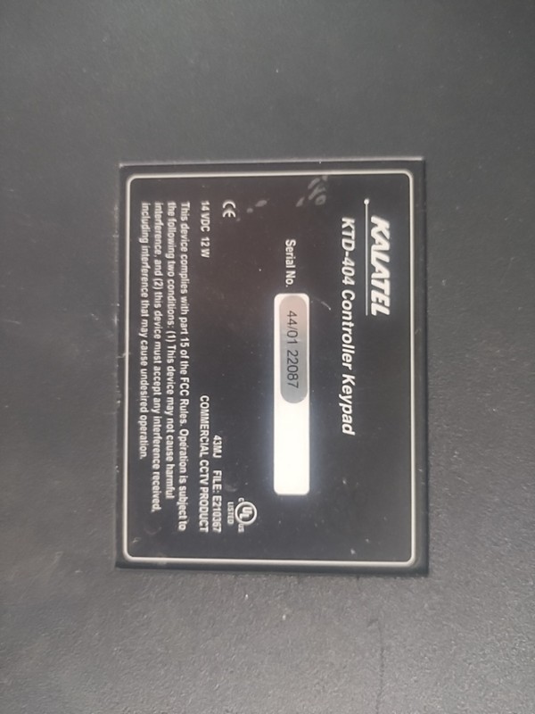 KALATEL KTD-404 SECURITY REMOTE CONTROL Key BOARD ( # 6 Button Missing )
