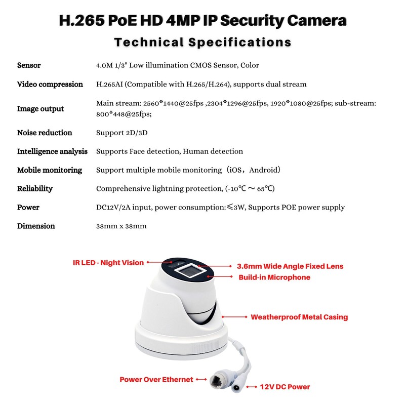 4K 8MP 16 Channel IP PoE Security Camera System with Audio and 12TB Hard Drive gallery