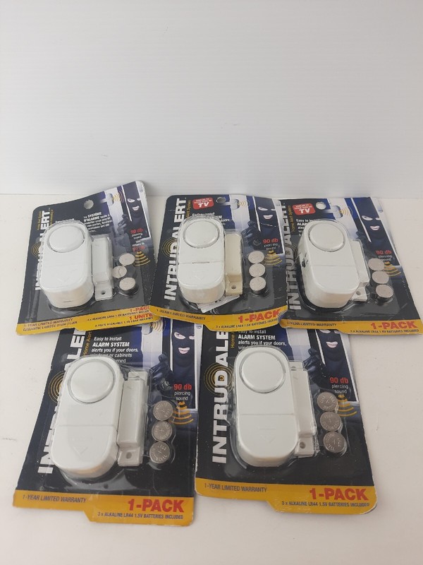 Intruder Alert Alarm Portable New & Easy to Install Lot of 5 Read Description
