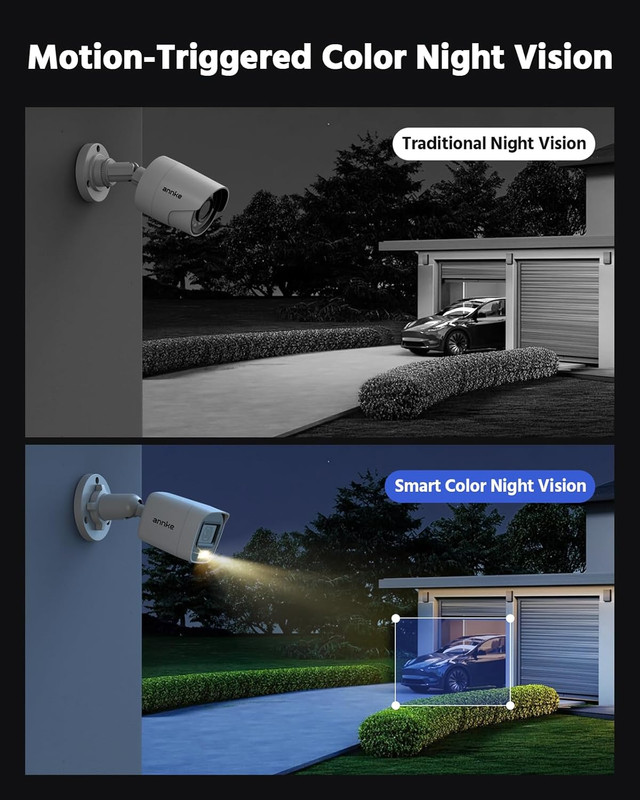 8CH 3K Lite Wired Security Camera System, H.65+ DVR with AI Human/Vehicle Detect gallery