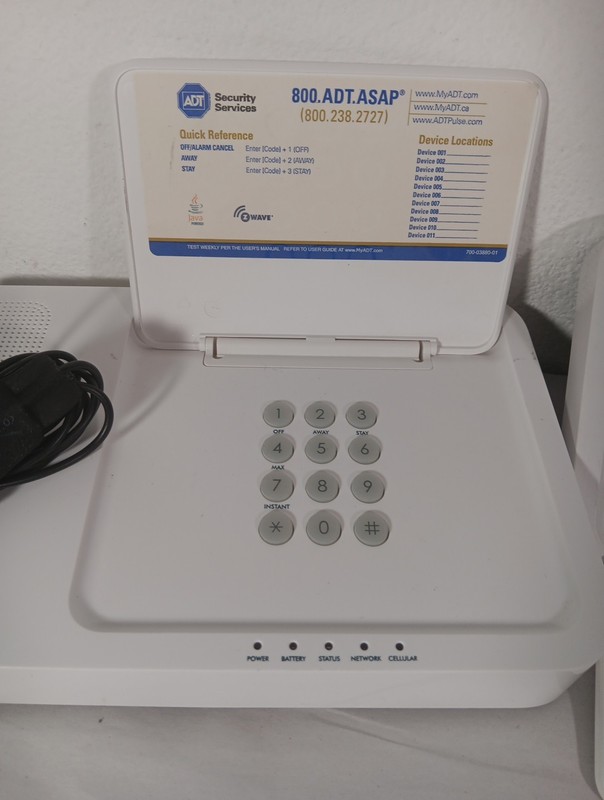 Used ADT Security System Kit - Base Unit, Keypad, Camera & Antenna gallery