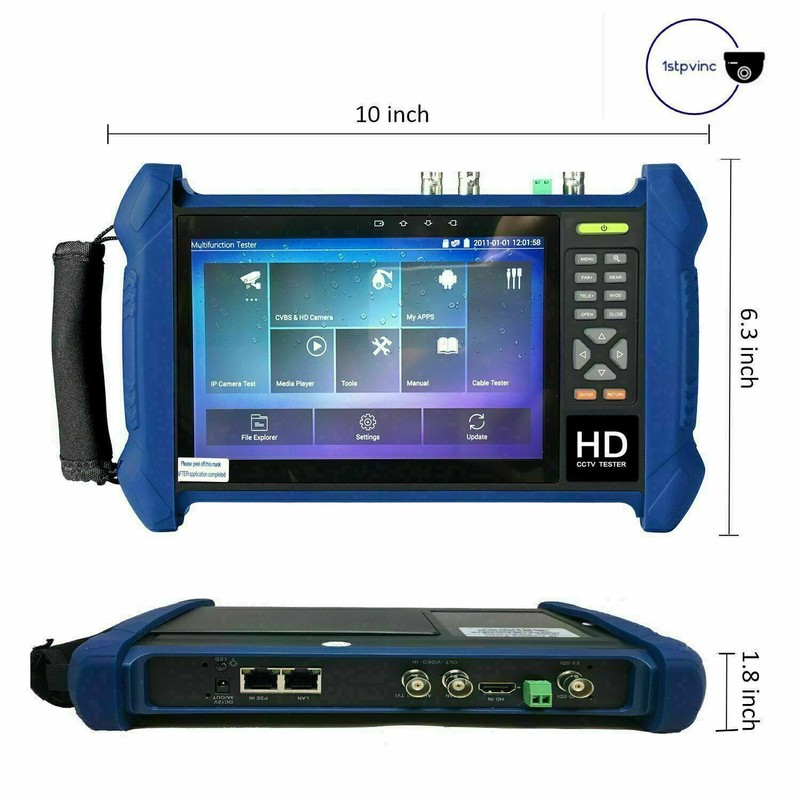 1PV 7" 8MP Tester Monitor for Security System 3840x2160 for 5 in 1 Camera Analog