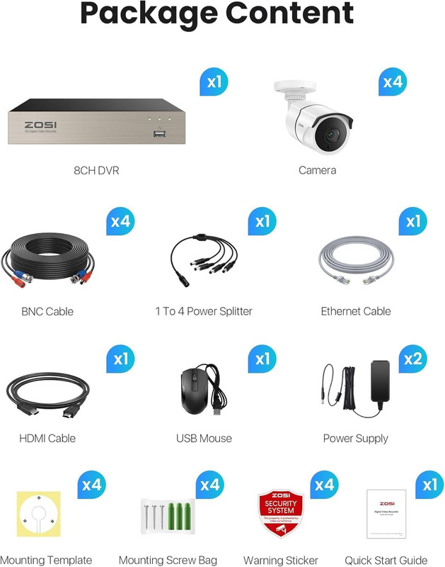 8CH 3K Lite Security Camera System with AI Detection & 120Ft Night Vision gallery