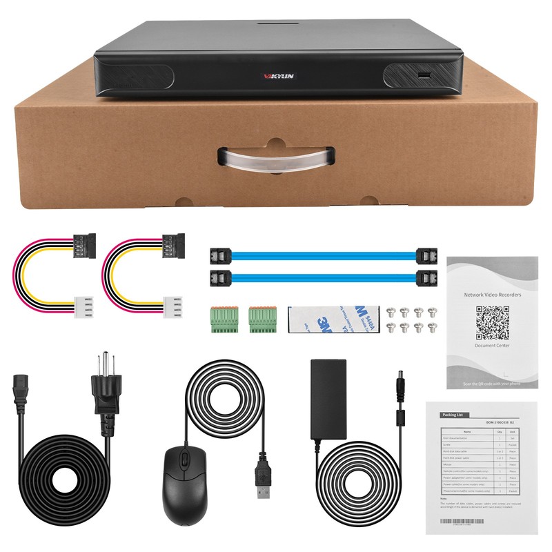 VIKYLIN SmartFind MD 8POE 8CH NVR Color+IR 180 degree 4MP IP Camera Systems Lot