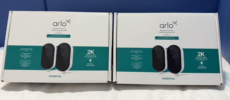 Arlo Essential 3rd GEN – 2K Outdoor Security Camera White – 4 Cameras (VMC3281)