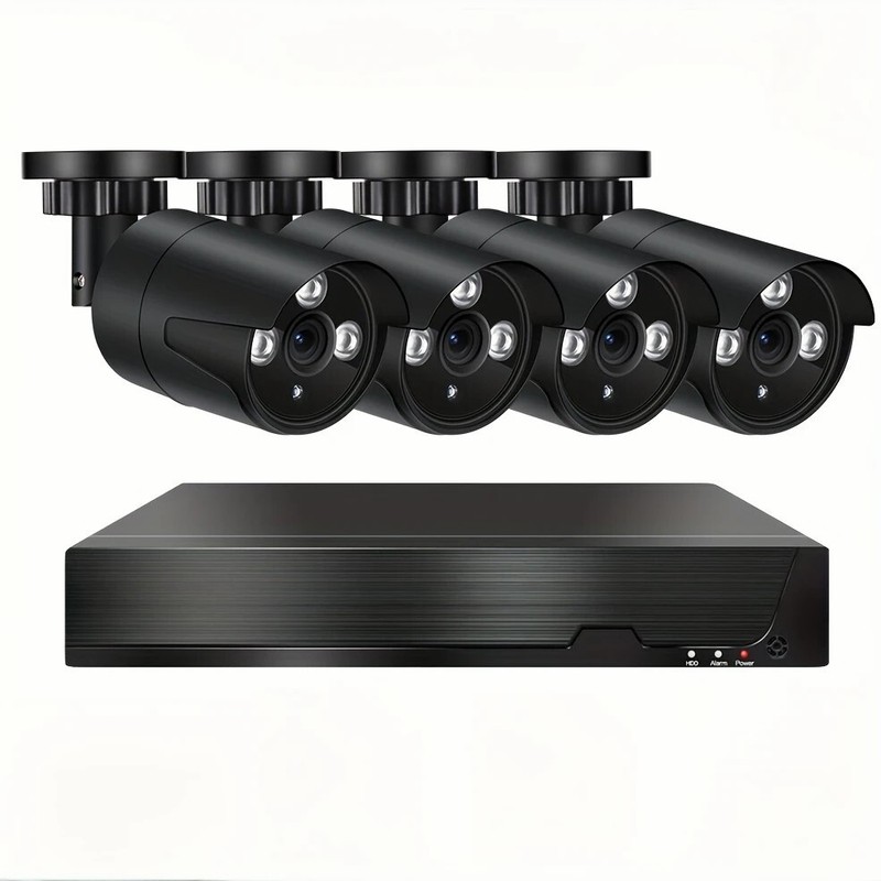 4CH 4MP DVR 4MP Outdoor CCTV Security Camera System Kit Night Vision