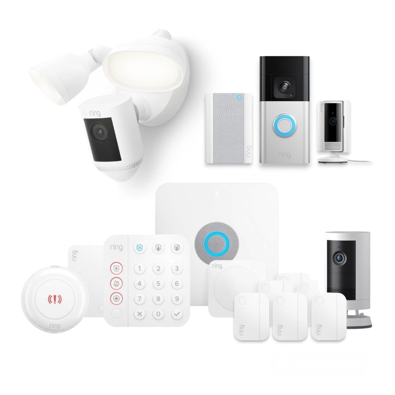 Ring Alarm Pro Wired Home Security System with Built-in eero WiFi 6 Router White