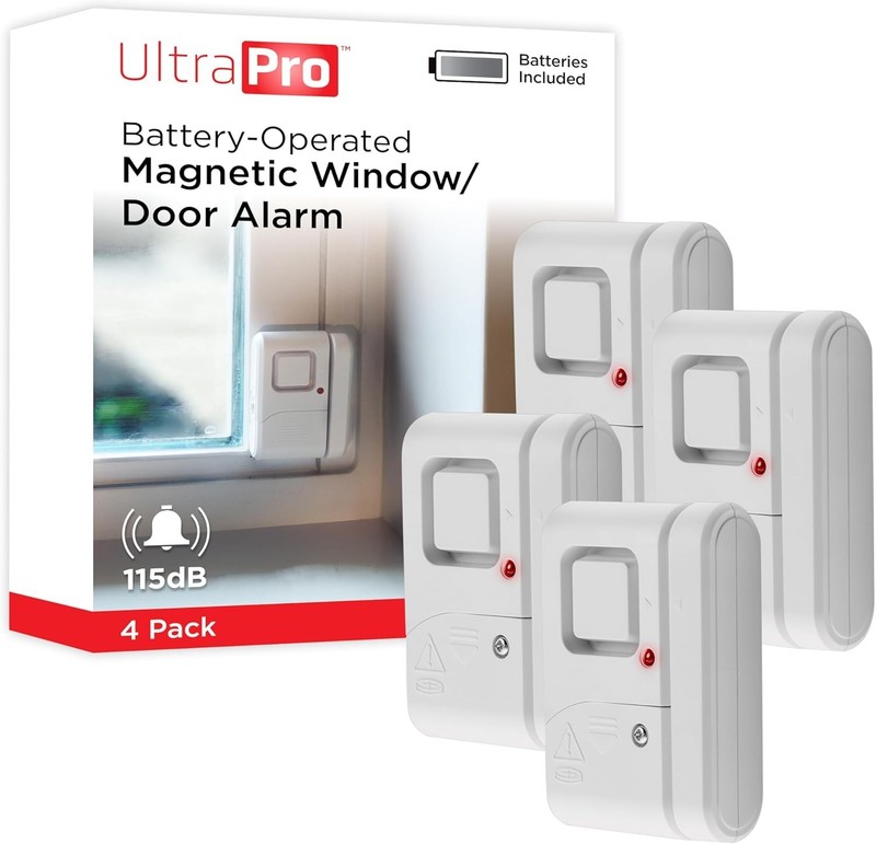 Wireless Personal Security Alarm 4 Pack - Easy Installation, 120DB Chime gallery