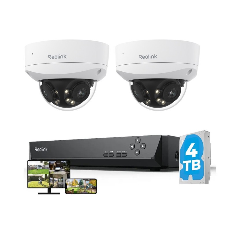 Reolink 16MP Dual-Lens Security Camera System 16CH 4TB NVR with Cam Duo 3V PoE