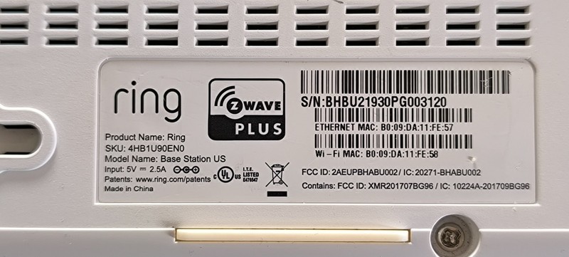 Ring Alarm Base Station Backup Internet Battery W/ Power Adapter gallery